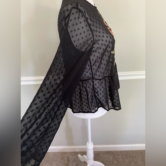 MOSSIMO Sheer Crochet Blouse - Picture 4 of 7